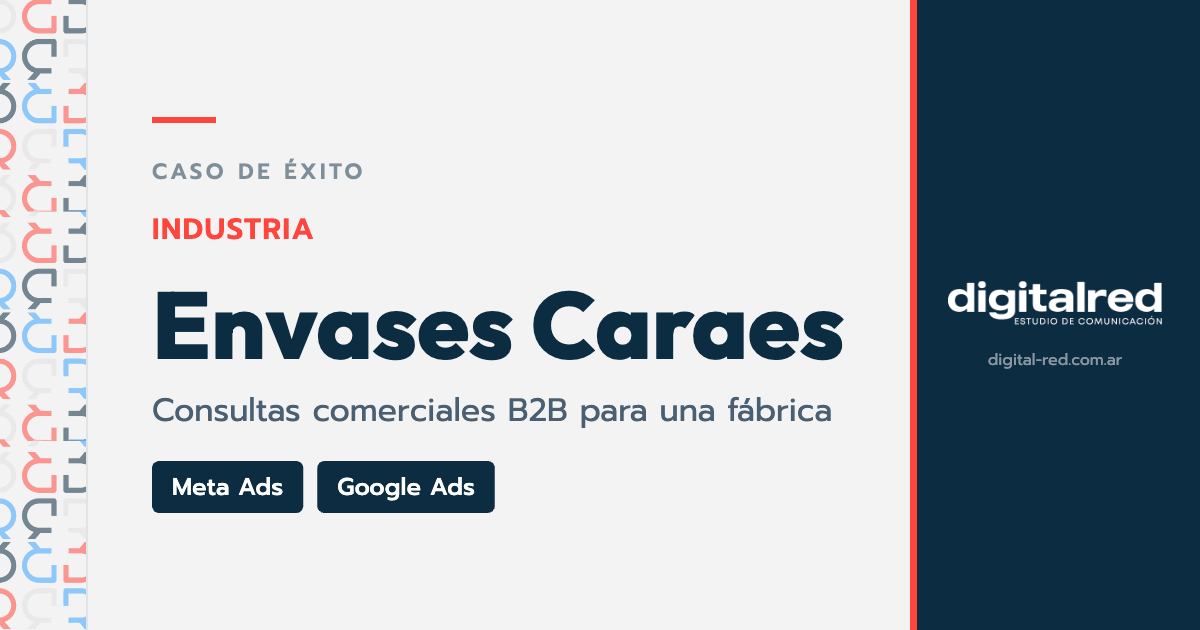 Caso de éxito Envases Caraes: campañas B2B en Google Ads y Meta Ads para una fábrica de envases, por Digital Red